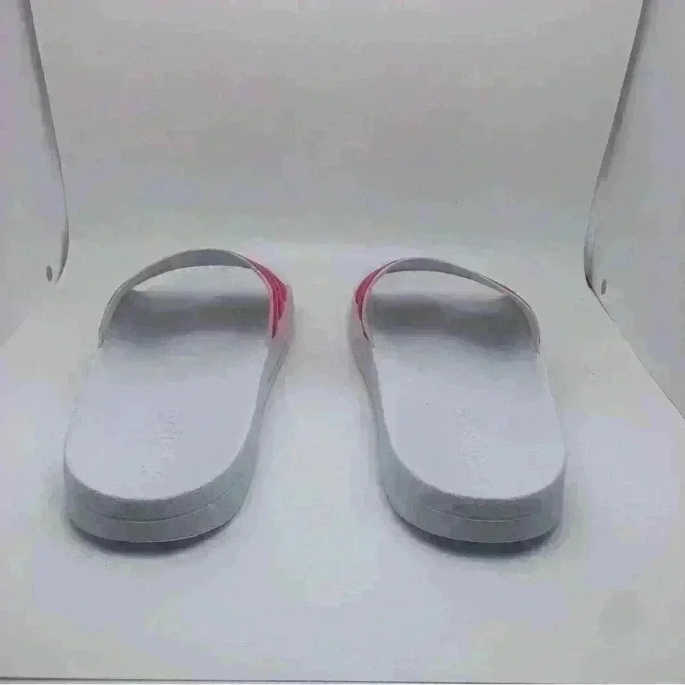 Adidas Pink & White Slides Sz 6